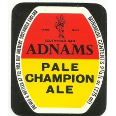 Adnams Pale Champion Ale 9 2/3 fl oz 275ml Beer Bottle Label