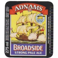 Adnams Broadside Strong Pale Ale 275ml Beer Bottle Label