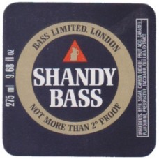 Bass Charrington Shandy Bass 275ml 9.68 fl oz Beer Bottle Label