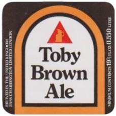 Bass Charrington Toby Brown Ale 19 1/3 fl oz 0.550 Litre Beer Bottle Label