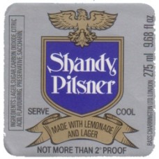 Bass Charrington Shandy Pilsner 275ml 9.68 fl oz Beer Bottle Label