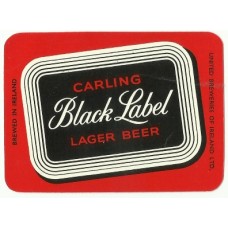 Carling Black Label United Breweries Of Ireland Beer Bottle Label