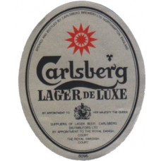 Carlsberg Lager De Luxe Beer 8096 Bottle Label