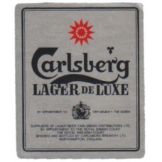 Carlsberg Lager De Luxe Rectangular Beer Bottle Label