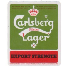 Carlsberg Pilsner Lager Northampton Export Strength Beer Bottle Label