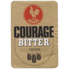 Courage Breweries Australia Courage Bitter 740ml Beer Bottle Label