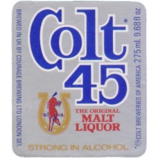 Colt 45 Malt Liquor (Courage Brewing) 275ml 9.68 fl oz Beer Bottle Label