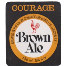 Courage Brewery Courage Brown Ale 550ml 19.4 fl oz Beer Bottle Label