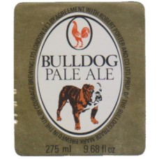 Courage Brewing Bulldog Pale Ale 275ml 9.68 fl oz Beer Bottle Label