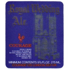 Courage Brewery Royal Wedding Ale 9 2/3 fl oz 275ml Beer Bottle Label
