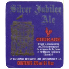 Courage Brewery Silver Jubilee Ale 275ml 9 2/3 fl oz Beer Bottle Label