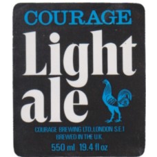 Courage Brewery Courage Light Ale 550ml 19.4 fl oz Beer Bottle Label