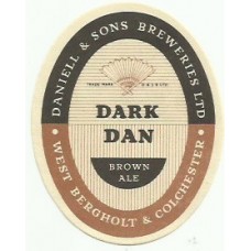 Daniell & Sons Breweries Dark Dan Brown Ale Beer Bottle Label