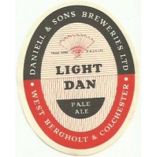 Daniell & Sons Breweries Light Dan Pale Ale Beer Bottle Label