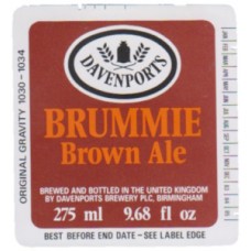 Davenports Birmingham Brummie Brown Ale 275ml 9.68 fl oz Beer Bottle Label