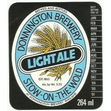 Donnington Brewery Light Ale 264ml Beer Bottle Label