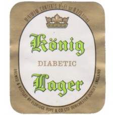 Eldridge Pope Dorset Konig Diabetic Lager 9 2/3 fl oz 0.275l Beer Bottle Label