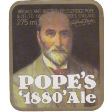Eldridge Pope Dorset Pope's 1880 Ale 275ml 9.68 fl oz Beer Bottle Label
