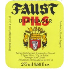 Eldridge Pope Dorset Faust Pils Diat Lager 275ml 9.68 fl oz Beer Bottle Label