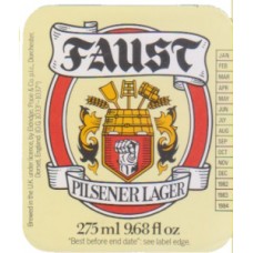Eldridge Pope Dorset Faust Pilsener Lager 275ml 9.68 fl oz Beer Bottle Label