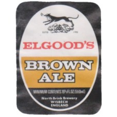 Elgood's Wisbech Brown Ale 19 1/3 fl oz 550ml Beer Bottle Label