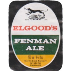 Elgood's Wisbech Fenman Ale 275ml 9 2/3 fl oz Beer Bottle Label