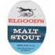 Elgood's Wisbech Malt Stout 19 1/3 fl oz Beer Bottle Label