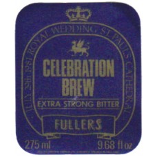 Fullers Celebration Brew Extra Strong Bitter 275ml 9.68 fl oz Beer Bottle Label