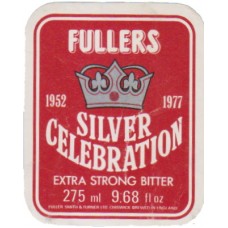 Fullers Silver Celebration Extra Strong Bitter 275ml 9.68 fl Beer Bottle Label