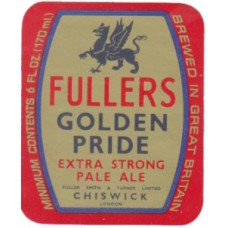 Fullers Golden Pride Extra Strong Pale Ale 6 fl oz 170ml Beer Bottle Label