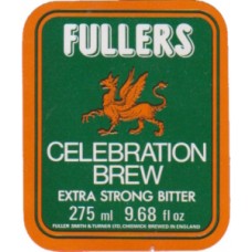 Fullers Celebration Brew Extra Strong Bitter 275ml 9.68 fl oz Beer Bottle Label