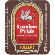 Fullers London Pride Distinctive Pale Ale 275ml Beer Bottle Label