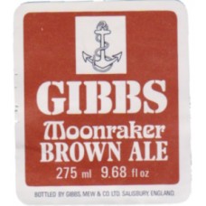 Gibbs Mew Salisbury Moonraker Brown Ale 275ml 9.68 fl oz Beer Bottle Label