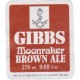 Gibbs Mew Salisbury Moonraker Brown Ale 275ml 9.68 fl oz Beer Bottle Label