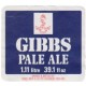 Gibbs Mew Salisbury Gibbs Pale Ale 1.11 litre 39.1 fl oz Beer Bottle Label