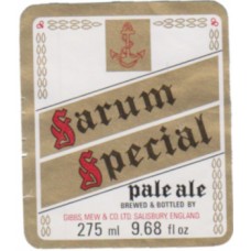 Gibbs Mew Salisbury Sarum Special Pale Ale 275ml 9.68 fl oz Beer Bottle Label