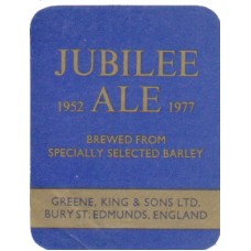 Greene King Jubilee Ale 1952 1977 Beer Bottle Label