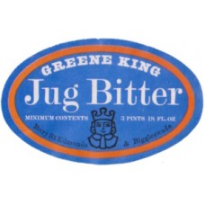 Greene King Bury St Edmunds Jug Bitter 3 Pints 18 fl oz Beer Bottle Label