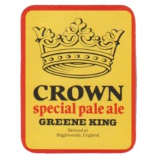 Greene King Bury St Edmunds Crown Special Pale Ale Beer Bottle Label