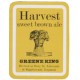 Greene King Bury St Edmunds Harvest Sweet Brown Ale Beer Bottle Label