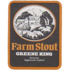 Greene King Bury St Edmunds Farm Stout Beer Bottle Label