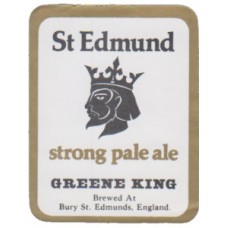 Greene King Bury St Edmunds St Edmund Strong Pale Ale Beer Bottle Label