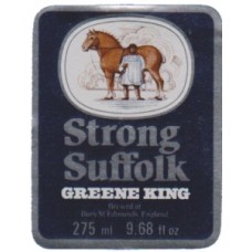 Greene King Bury St Edmunds Strong Suffolk 275ml 9.68 fl oz Beer Bottle Label