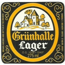 Grunhalle Lager (Randall's Brewery) 275ml Beer Bottle Label