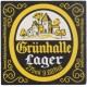 Grunhalle Lager (Greenall Whitley) 275ml 9.68 fl oz Beer Bottle Label
