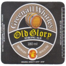 Greenall Whitley Warrington Old Glory Strong Ale 180ml Beer Bottle Label