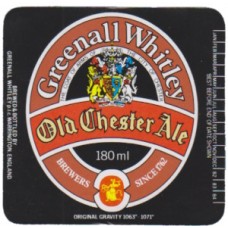 Greenall Whitley Warrington Old Chester Ale 180ml Beer Bottle Label