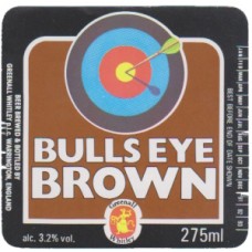 Greenall Whitley Warrington Bulls Eye Brown 275ml Beer Bottle Label