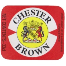 Greenall Whitley Warrington Chester Brown 33cl Beer Bottle Label
