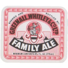 Greenall Whitley Warrington Family Ale 9 2/3 fl oz 275ml Beer Bottle Label